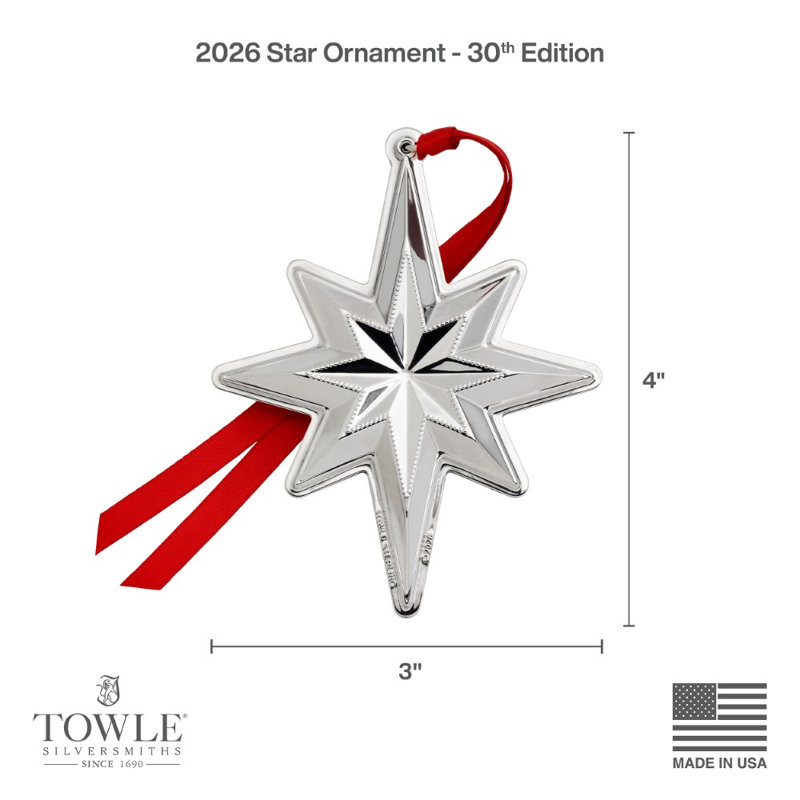 Ornement étoile 2026 Towle Living - 30e édition