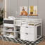 Lit mezzanine compacte simple avec tablette de bureau mobile et tiroirs-1150659246