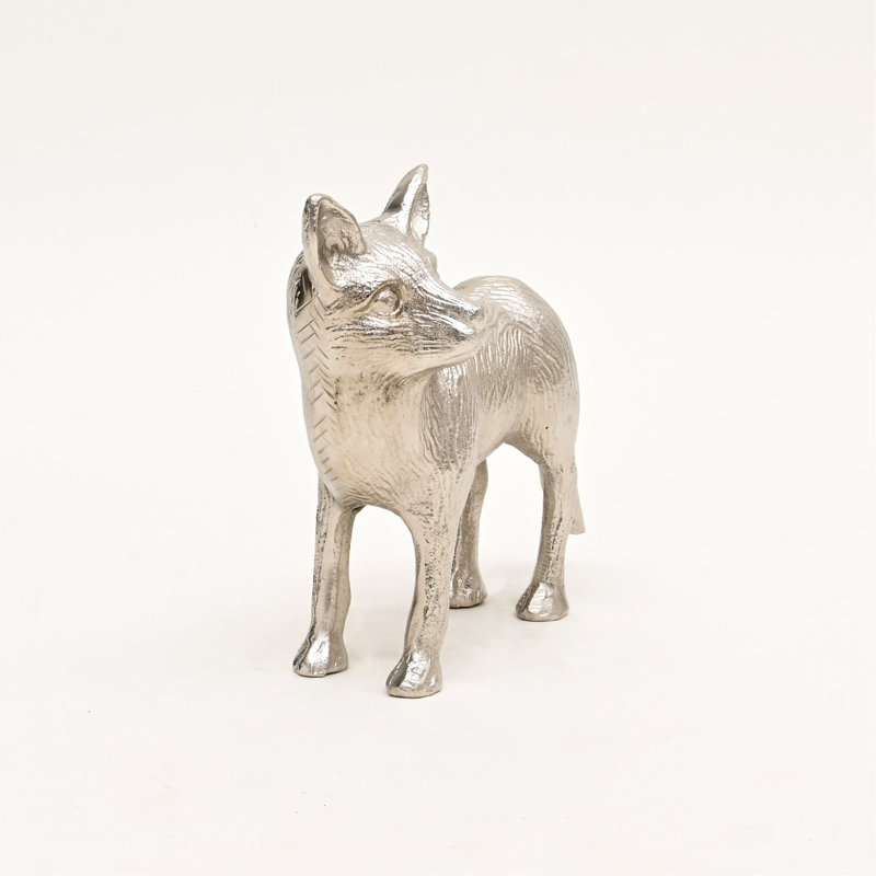 Sculpture en forme de renard en aluminium Wild Fox