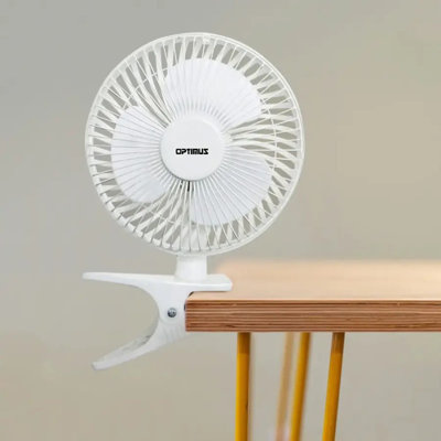 Optimus 6 Inch Personal Clip-on Fan – Adjustable Tilt Head, Compact Design, Quiet Airflow For Desk, Bedside, And Office