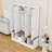 Wooden Hall Tree with Cabinet, Bench, Doors and Hooks-1399006580