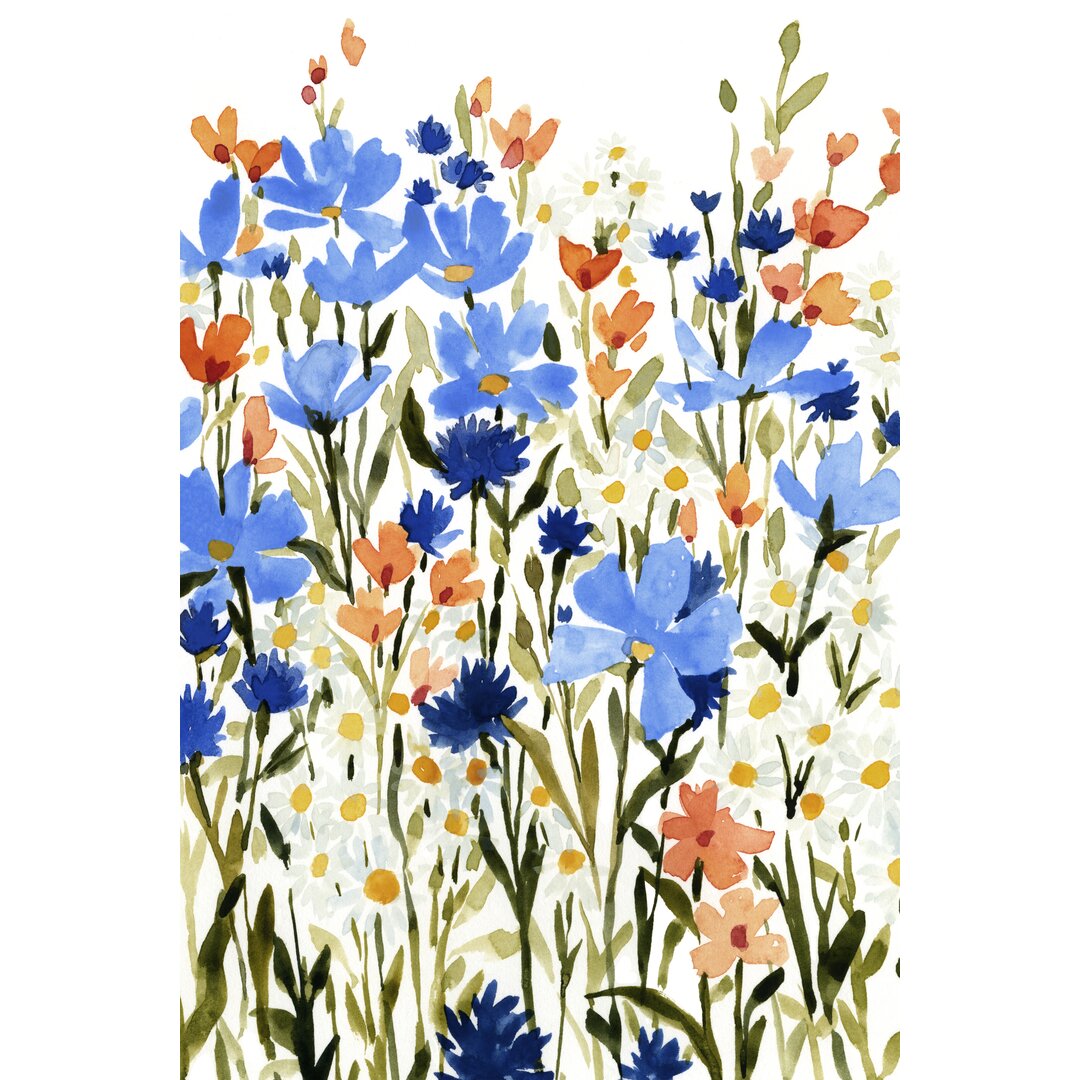 Leinwandbild Bright Wildflower Medley II von Emma Caroline