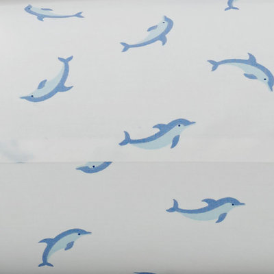 Poppy & Fritz Dolphins Poppy & Fritz Printed Cotton Percale Sheet Set