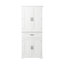 Armoire de rangement autoportante de 72,2 po de hauteur avec rangement à 4 portes pour salle de bain (options blanc / gris)-989302228