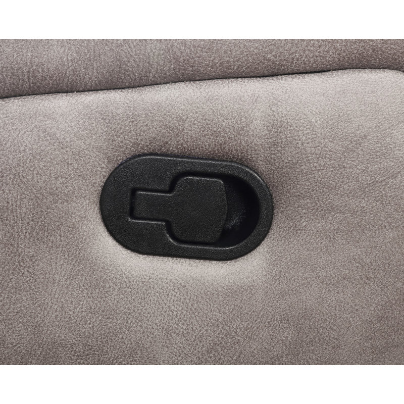 Lawrence Upholstered Tufted Back Glider Recliner, Taupe Performance Coated Microfiber