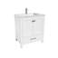 Meuble-lavabo autoportant 30 po Anvay en blanc mat avec comptoir en quartz de Carrare-1342386987-1348617328