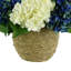 Hydrangeas Arranged in Straw Grass Pot