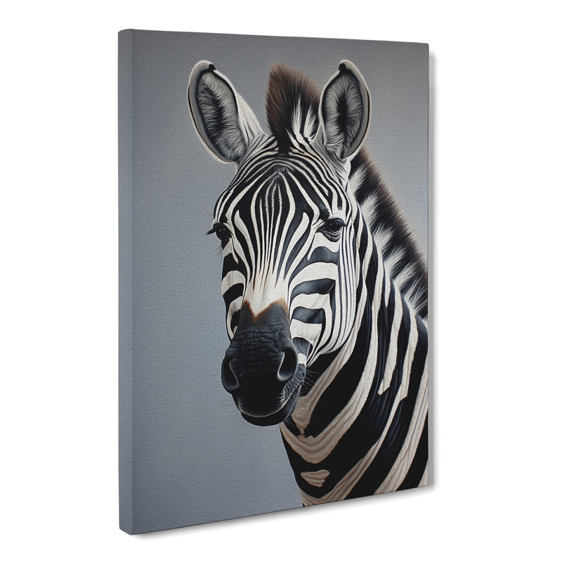 Zebra Realism - Single Picture Frame Print, 60cm H x 40cm W x 3cm D