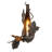 11" Wide Tuscan Vineyard Wine Bottle Left Sconce