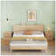 Table de chevet naturelle avec 2 tiroirs, plaque supérieure épaisse pour plus de durabilité et rangement pour la chambre à coucher et le salon-556233368