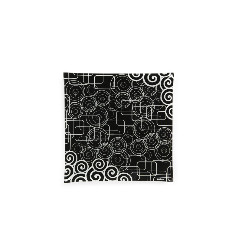 Excelsa Magic Black Glass Platter