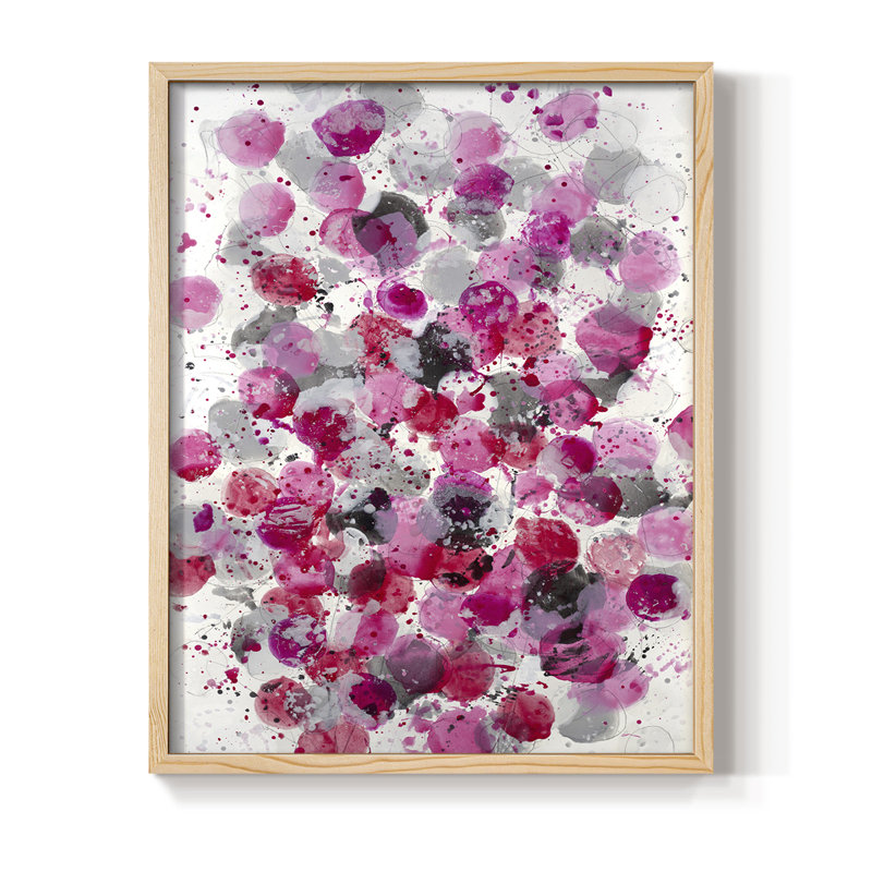 Reproduction encadrée bouquet - bois massif, 11" H x 9" W, Naturel