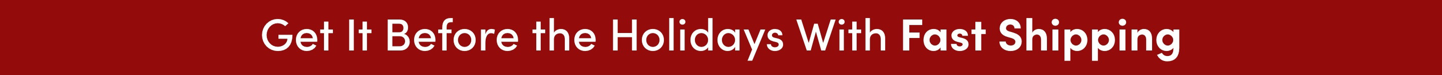 Get It for the Holidays with Fast Shipping