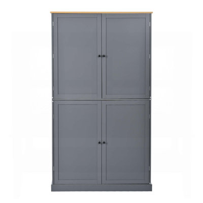 Spacious Freestanding Kitchen Pantry with 2 Drawers, 2 Adjustable Shelves, and 8 Door Shelves for Enhanced Storage and Organization by Latitude Run