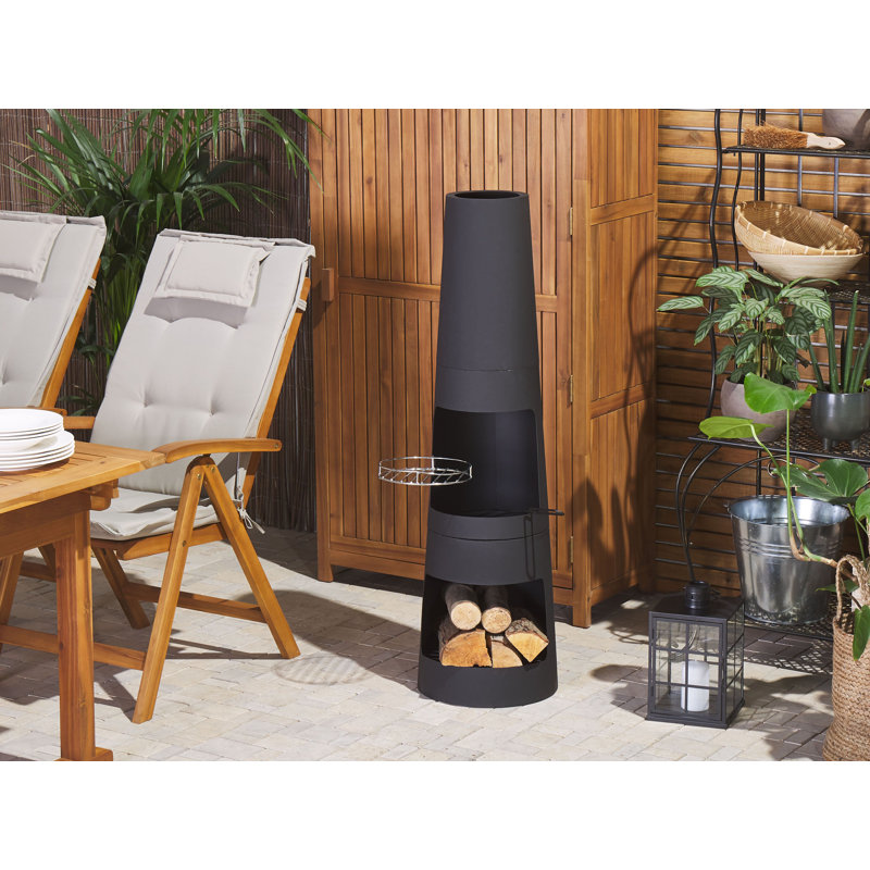 Grayton Round Steel Wood Burning Smokeless Fire Pit