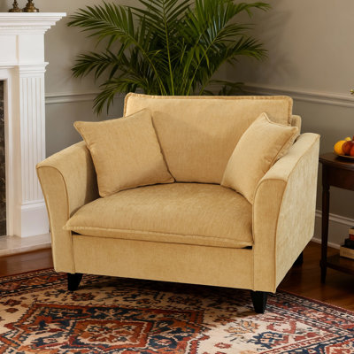 Fauteuil d'appoint surdimensionné en chenille de 47 po, fauteuils à accoudoirs simples de style nuage de coin, sièges à coussin profond