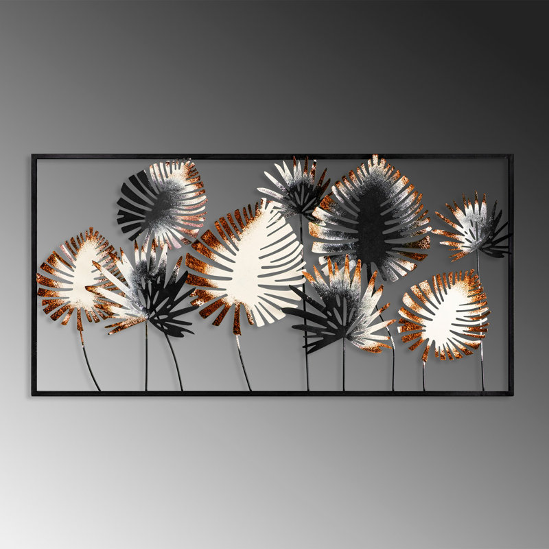 Coastal Wall Decor on Metal, Black/Yellow