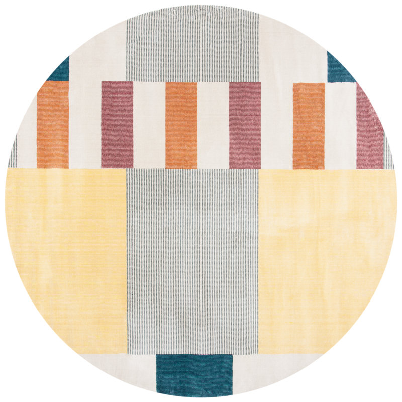 Hopson 300 Performance Geometric Rug, Round 6'7"