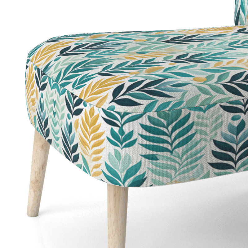 Chaise d'appoint rembourrée bohémienne et éclectique Plants