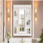 Armoire de rangement murale de 42 po, armoire à pharmacie, armoire de salle de bain moderne avec miroir, armoire à miroir avec 6 tablettes ouvertes (ne pas inclure le meuble-lavabo)