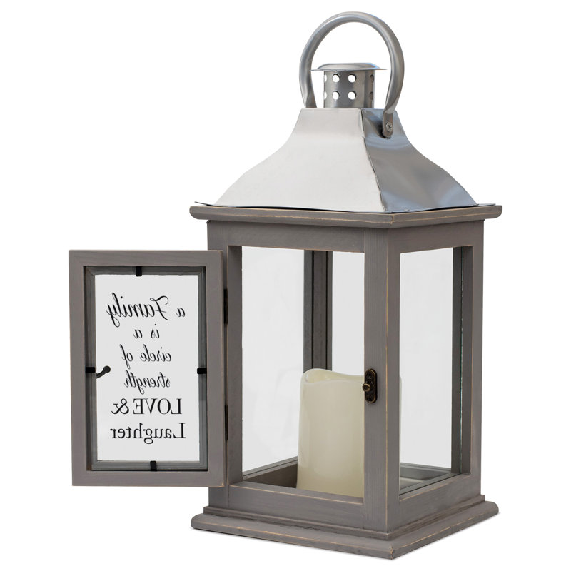 13'' H Tabletop Lantern with Candle Included