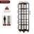 5 Tiers Rotating Bookshelf, Corner Bookcase, 360 Display Wood Spinning Bookshelves, Floor Standing Bookcase Narrow Shelf, Rustic Brown
