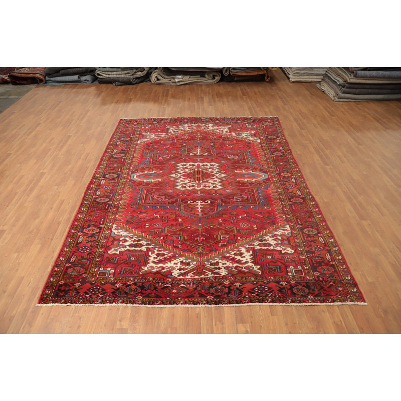 Tapis traditionnel géométrique rétro 8 x 11