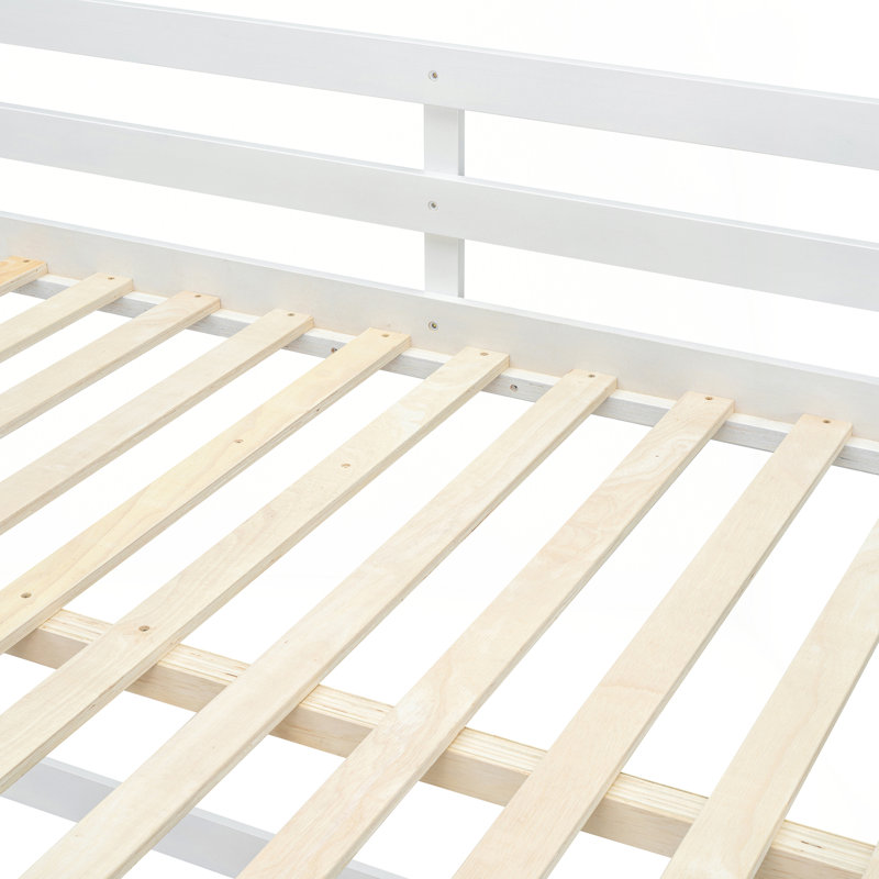 Lit superposé double au-dessus de double polyvalent pour optimiser l'espace et assurer la sécurité, Blanc