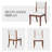 Cairo 2-Person Solid Wood Dining Table Set with Upholstered Chairs & Curved Legs-129020347