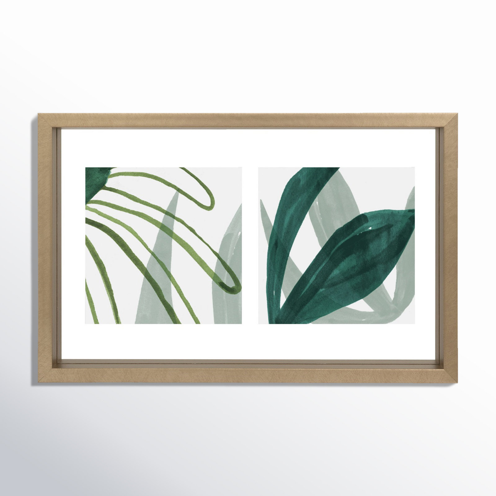Maza Wood Matte Floater Picture Frame, Gold