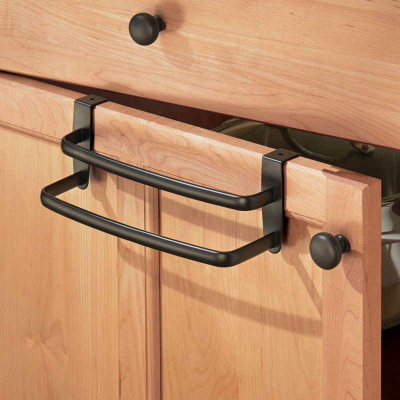Bronze Over-the-Cabinet Double Towel Bar Rack