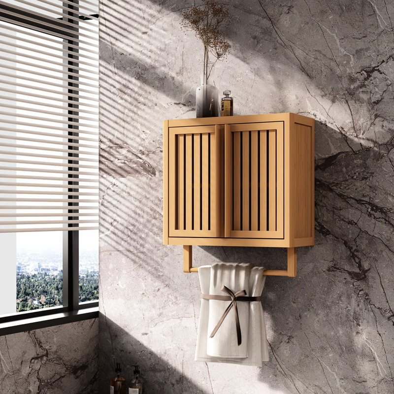 Armoire murale neutre de couleur neutre - rangement polyvalent, 20,19 po La profondeur de fixation solide ajoute une touche de nature à votre