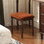 Tabouret de maquillage traditionnel en hêtre massif 17,2 po avec pieds tournés-1328124491-1328124494