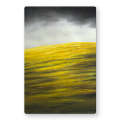 Yellow Hill - Gray Livingroom Metal Print for Home Decor