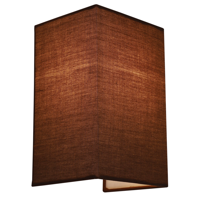 Enola Iron Flush Mounted Sconce, 25.5cm H x 16cm W x 13.5cm D, Mocha