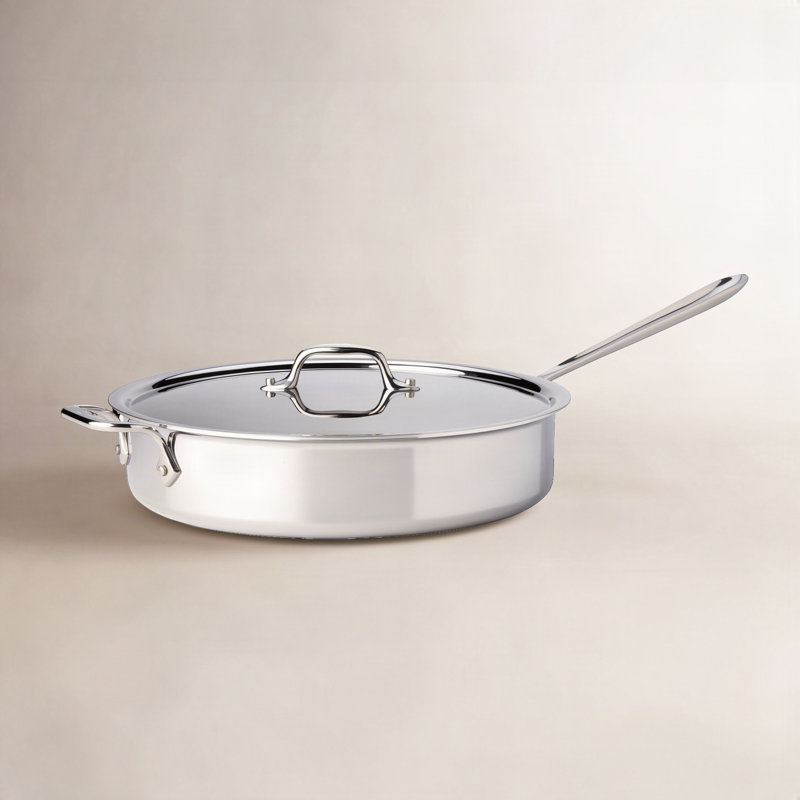Sauteuse en acier inoxydable avec couvercle D3, 5 pintes