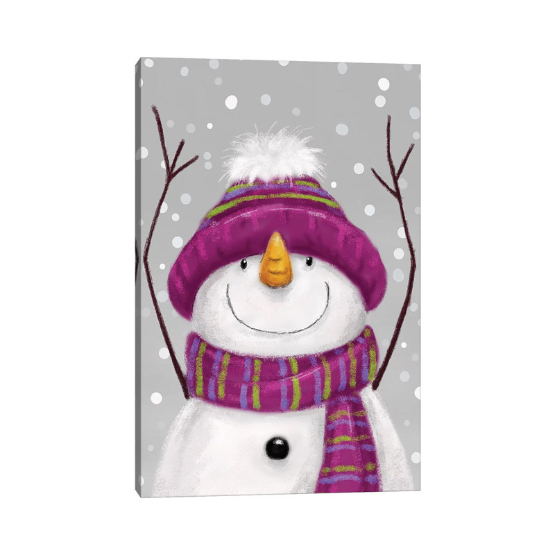 Snowman V by MAKIKO - Wrapped Canvas Print, 30.48 cm H x 45.72 cm W