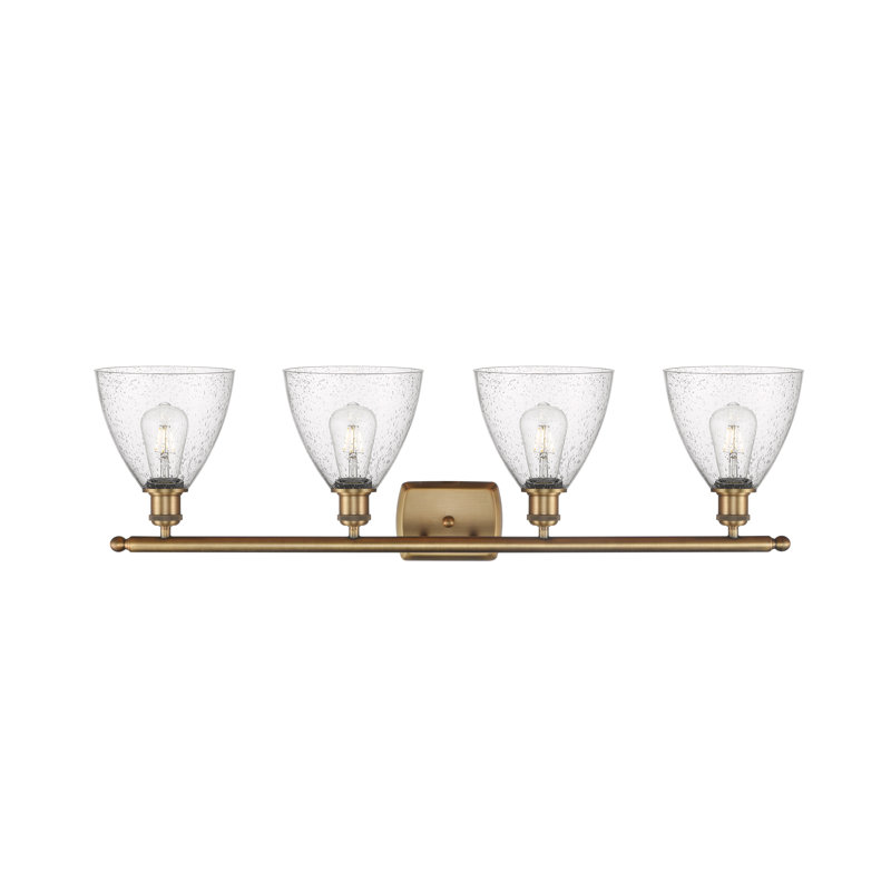 Éclairage pour meuble-lavabo 4 lumières Shauna, DEL, Laiton brossé