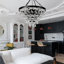 Fokje 9-Light 24" Tiered Black Crystal Chandelier