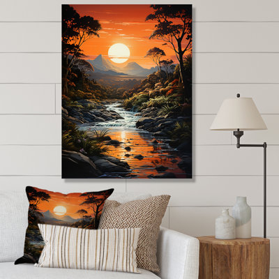 «Bayardo Rivermountain Sunset Jungle Jubilation II», reproduction