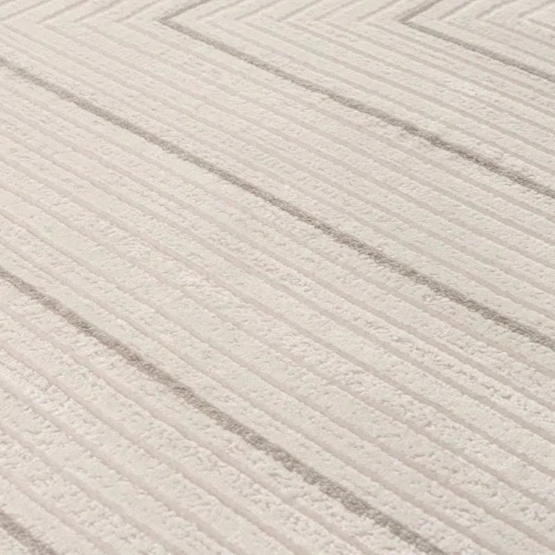 Carmel Modern Geometric Cream/Grey Area Rug, Rectangle 80 x 150 cm