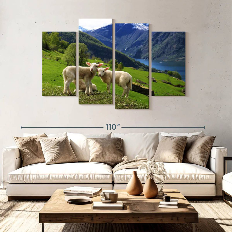 Brampt Norwegian Sheep, 54"H x 84"W