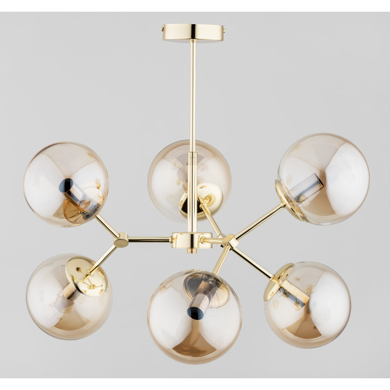 Ambrister 6 - Light Chandelier, Gold, Gold