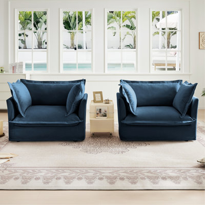 Set Of 2 Armchairs, Accent Chair For Living Room, Bedroom