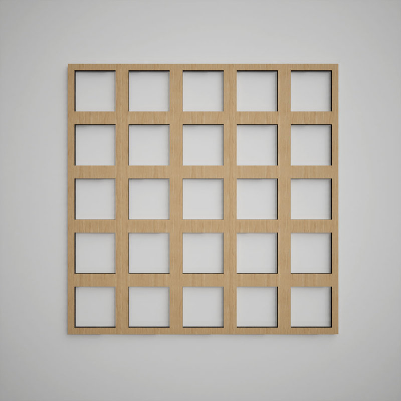 Manchester Decorative Fretwork Wood Wall Panels, Large, 23 3/8"W x 23 3/8"H x 3/8"T, White Oak