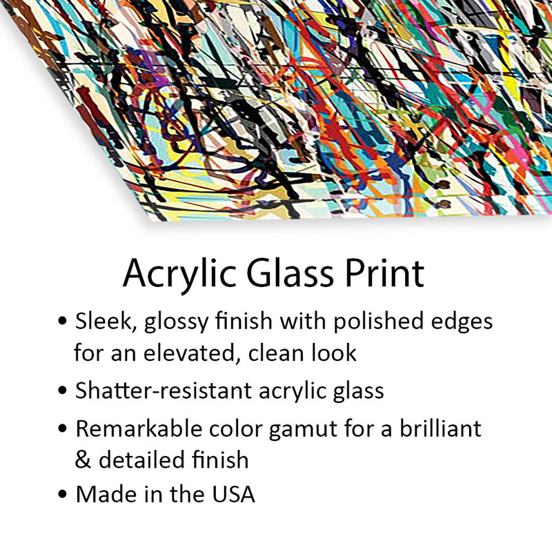 Pollock Wink VII, impression sur verre acrylique, H 24 po x l 24 po x P 0,25 po