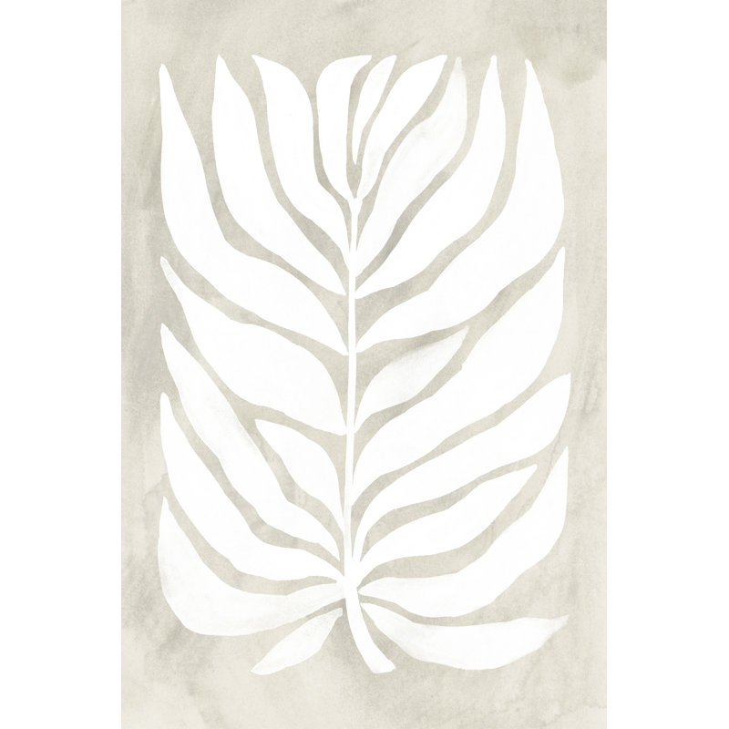 Palm Fossil Silhouette I - Wrapped Canvas Art Prints, 46cm H x 30cm W x 3.8cm D