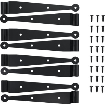 Charnière à sangle SteelTek l 10 po avec ensemble de volets décalés de 1/2 po, pour les hauteurs de 60 à 80 po (comprend 4 paires de charnières)