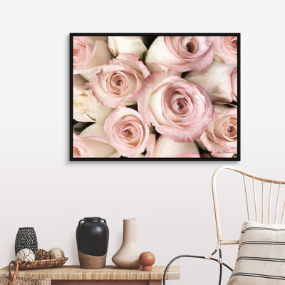 Reproduction de photo sur toile, "Top View-roses roses" par Lori Deiter