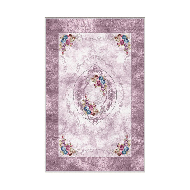Premium Hall Carpet (3.3 x 6.6 ft), 100% Polyester, 0.3 in Pile Height | Antibacterial, Non-Slip PVC Dot Underside, 650 g/m² | Durable Woven Design, 3D Digital Printing, Machine Washable, Ideal for Home Décor